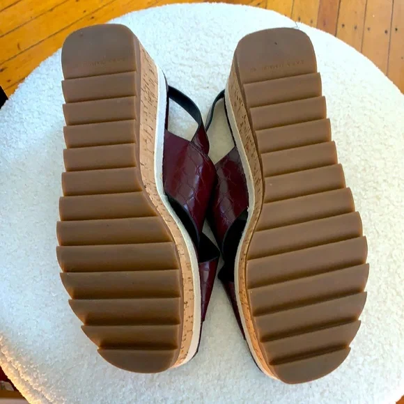 Zara nwot embossed croc platform wedge - Picture 4 of 5